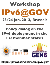 IPv6@gov workshop - 23/24 January 2013, Brussels